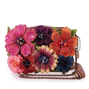 Mary Frances 3D Beaded Floral Garden Crossbody Bag – Statement Purse